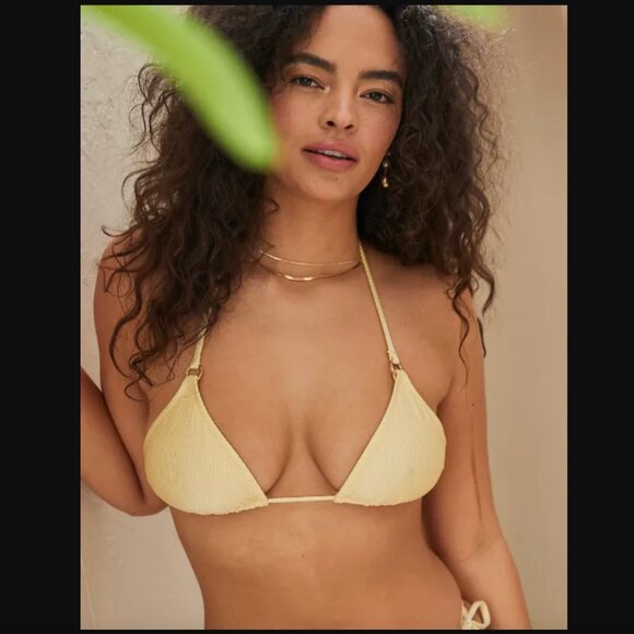 [SET] Aerie Rib Bikini Set - Photon Yellow - Picture 1 of 10